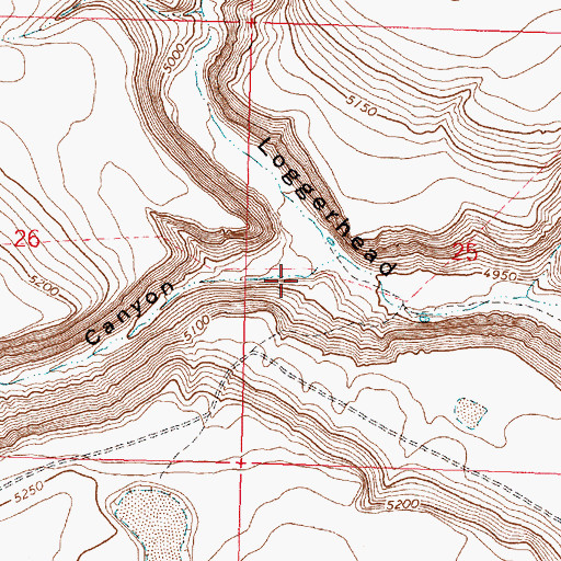 Topographic Map of Dudes Canyon, OR