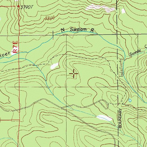 Topographic Map of Duffy Lake Trail, OR