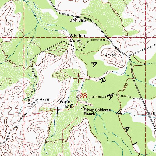 Topographic Map of Sheep Wash, AZ