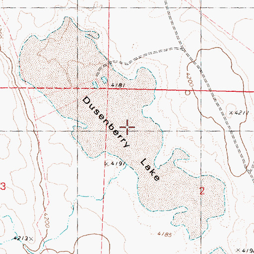 Topographic Map of Dusenberry Lake, OR