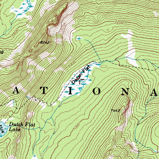 Topographic Map of Dutch Flat, OR