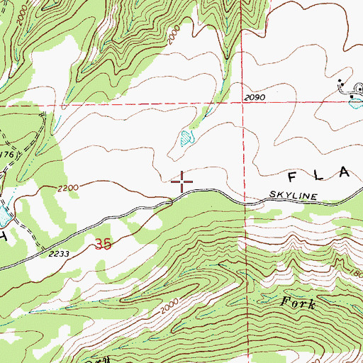 Topographic Map of Dutch Flat, OR