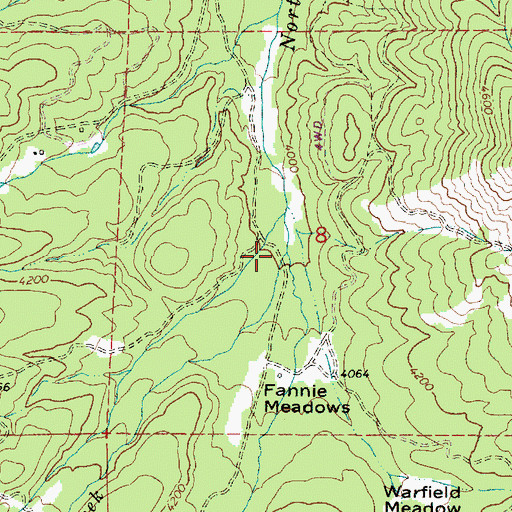 Topographic Map of Dutch Flat Creek, OR