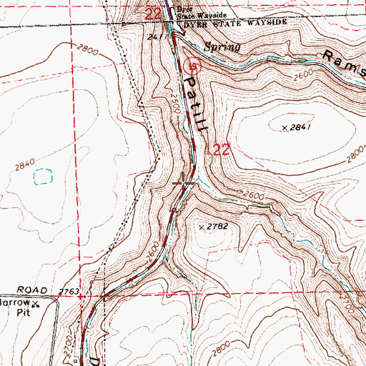 Topographic Map of Dyer Creek, OR