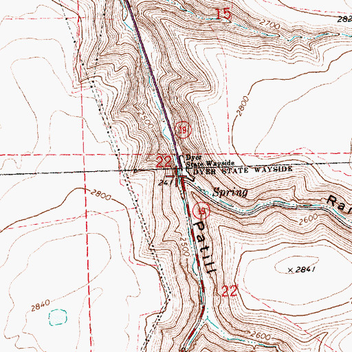 Topographic Map of Dyer State Park, OR