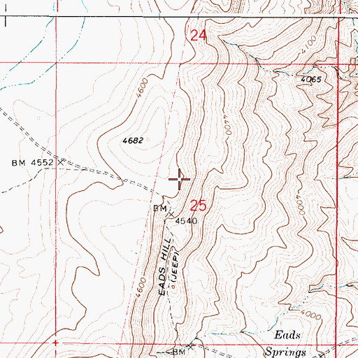 Topographic Map of Eads Hill Trail, OR