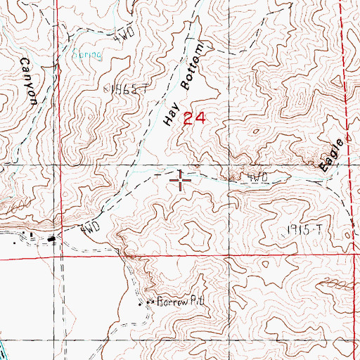 Topographic Map of Eagle Canyon, OR
