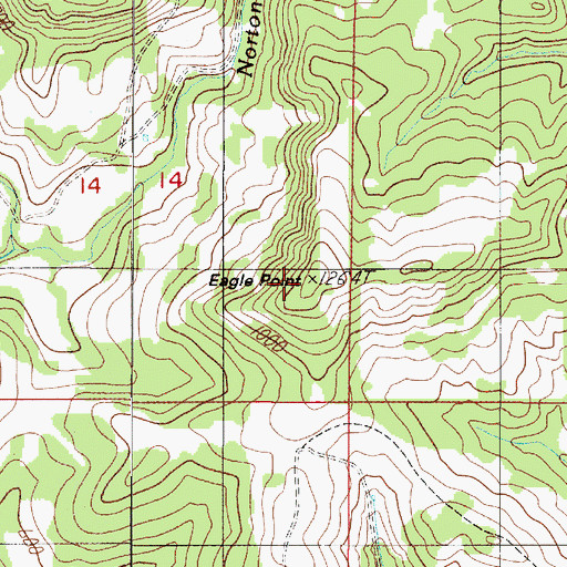 Topographic Map of Eagle Point, OR