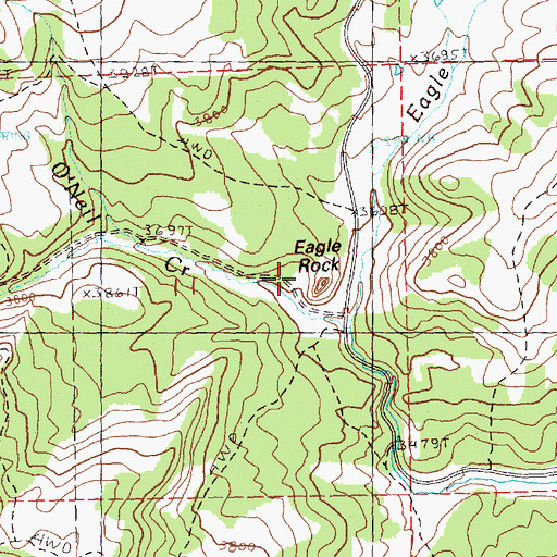 Topographic Map of Eagle Rock, OR