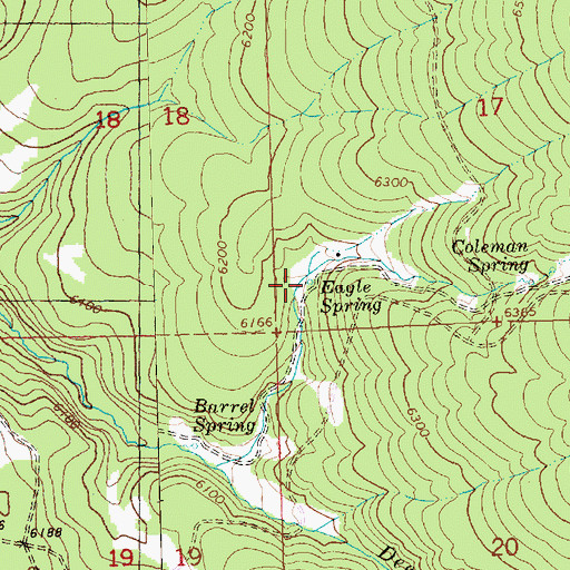 Topographic Map of Eagle Spring, OR