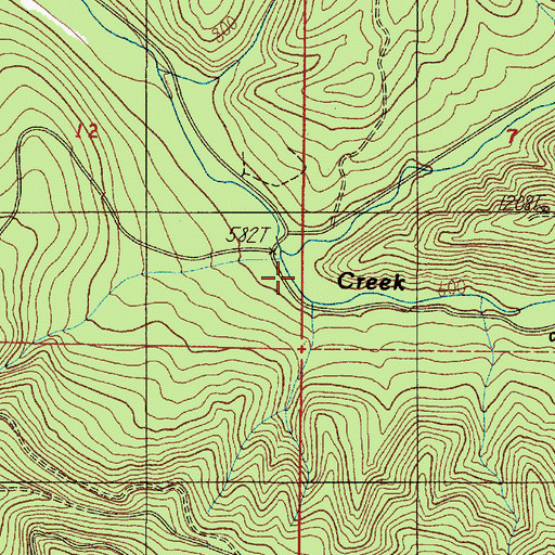 Topographic Map of Eames Creek, OR