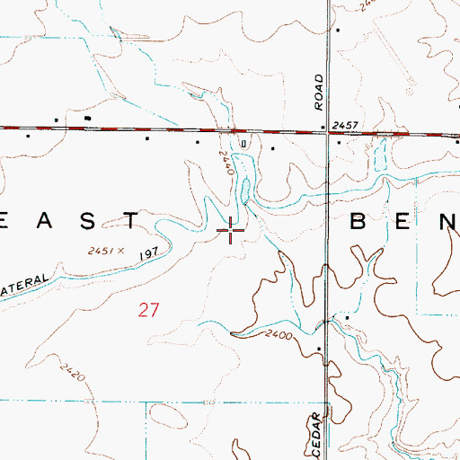 Topographic Map of East Bench, OR