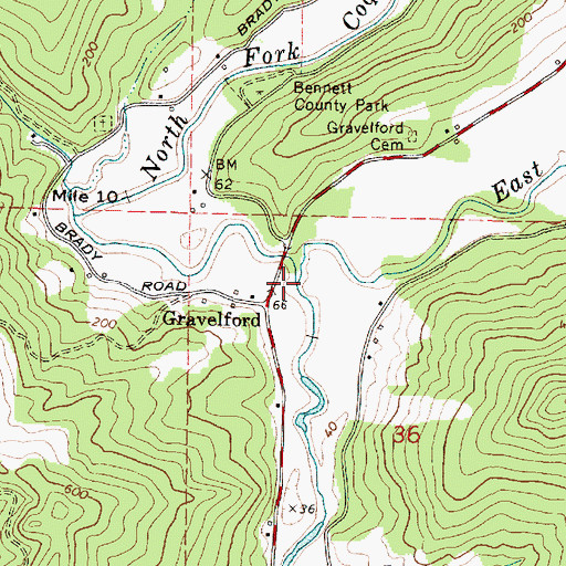 Topographic Map of East Fork Coquille River, OR