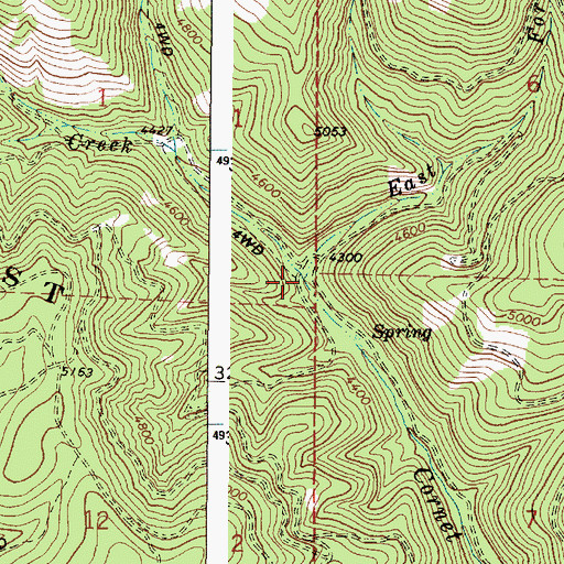 Topographic Map of East Fork Cornet Creek, OR