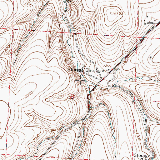 Topographic Map of East Fork Dry Creek, OR