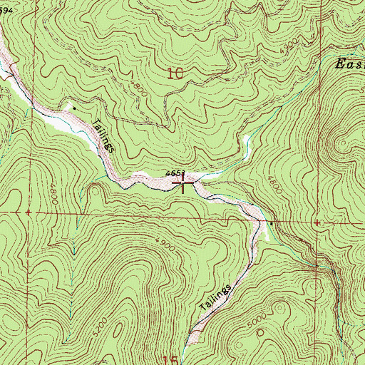Topographic Map of East Fork Grande Ronde River, OR