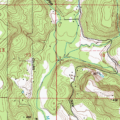 Topographic Map of East Fork McKay Creek, OR