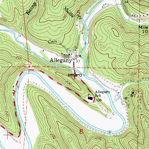 Topographic Map of East Fork Millicoma River, OR