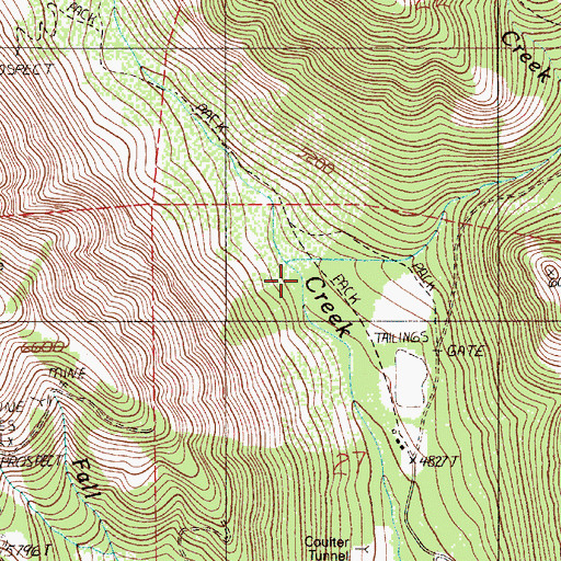 Topographic Map of East Fork Pine Creek, OR