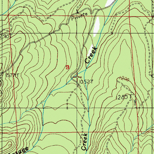 Topographic Map of East Gosage Creek, OR