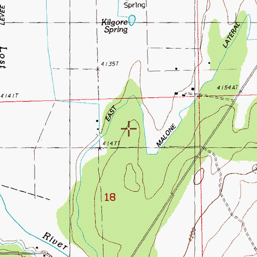 Topographic Map of East Malone Lateral, OR