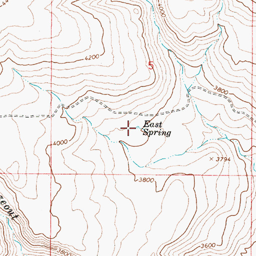 Topographic Map of East Spring, OR