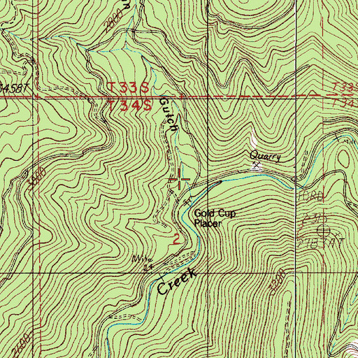 Topographic Map of Eastman Gulch, OR