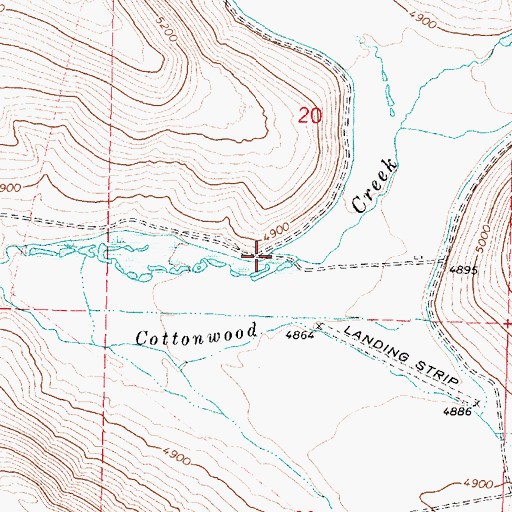 Topographic Map of Echart Creek, OR