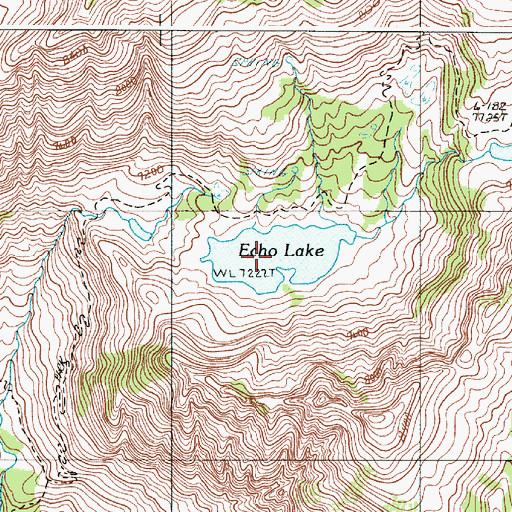 Topographic Map of Echo Lake, OR