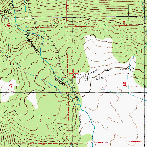 Topographic Map of Edgewood Ranch, OR