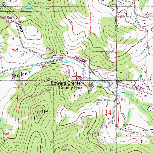Topographic Map of Edward Grenfell County Park, OR