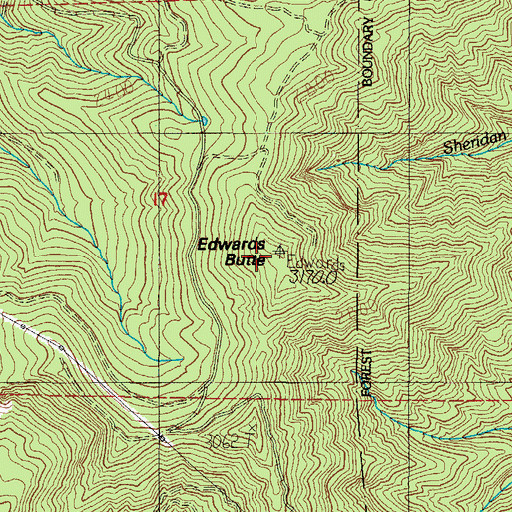 Topographic Map of Edwards Butte, OR