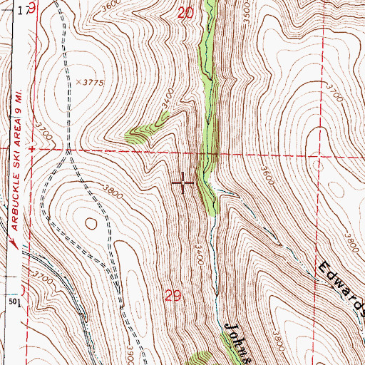 Topographic Map of Edwards Canyon, OR