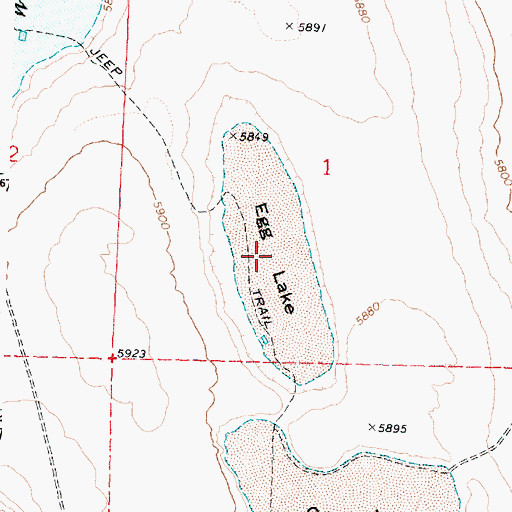 Topographic Map of Egg Lake, OR
