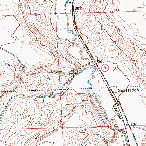 Topographic Map of Eightmile Canyon, OR