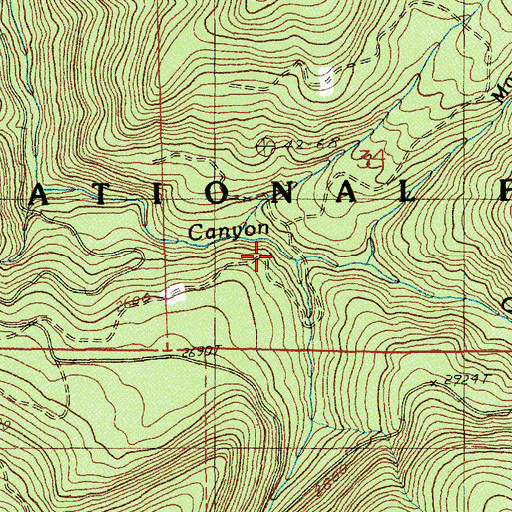 Topographic Map of Elbow Creek, OR