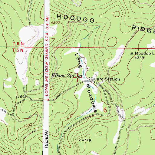 Topographic Map of Elbow Spring, OR