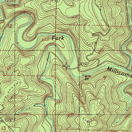 Topographic Map of Elk Creek, OR