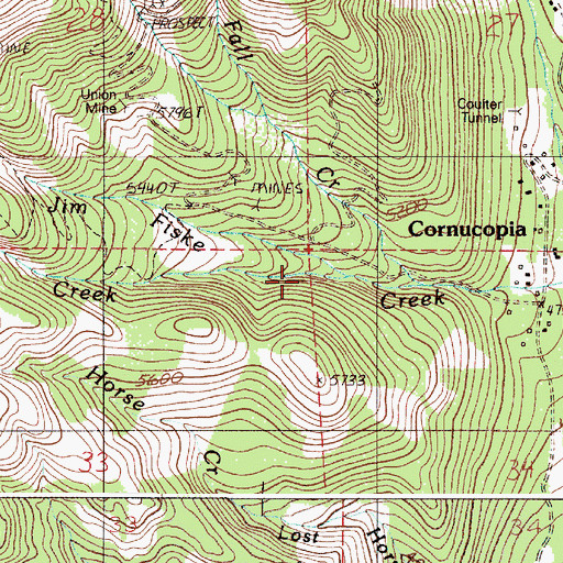 Topographic Map of Elk Creek, OR