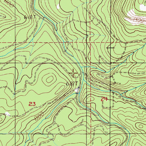 Topographic Map of Elk Creek, OR