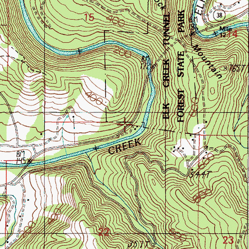 Topographic Map of Elk Creek Guard Station, OR