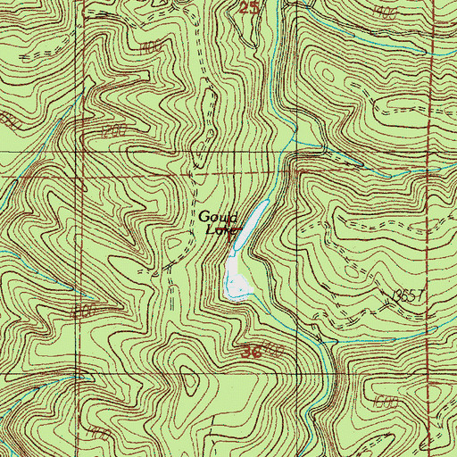 Topographic Map of Gould Lake, OR