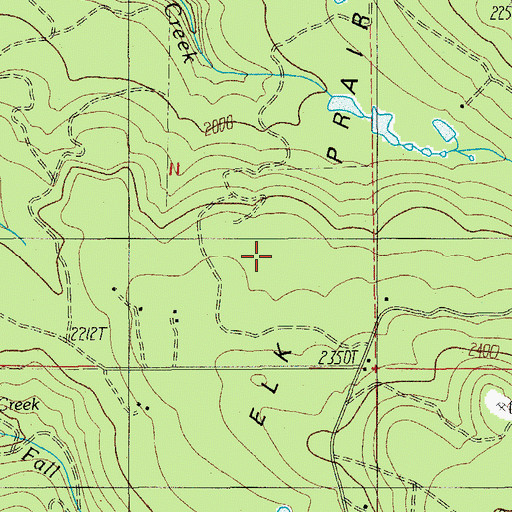 Topographic Map of Elk Prairie, OR