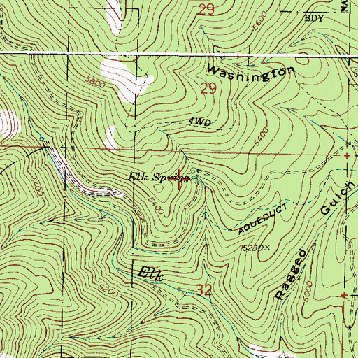 Topographic Map of Elk Spring, OR