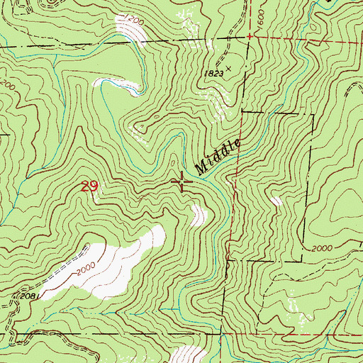 Topographic Map of Elkhorn Creek, OR