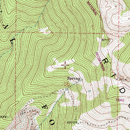 Topographic Map of Elkhorn Crest Trail, OR