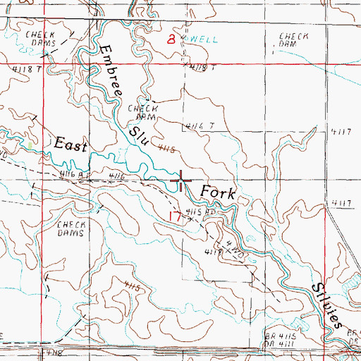 Topographic Map of Embree Slough, OR