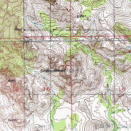Topographic Map of Sheepshead, AZ