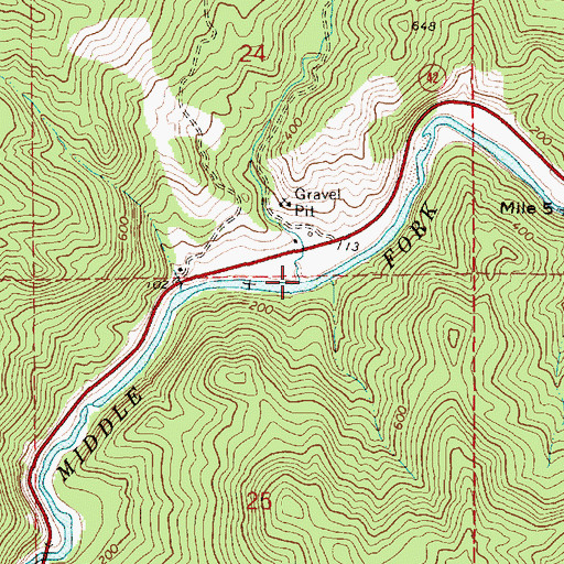 Topographic Map of Endicott Creek, OR