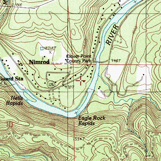 Topographic Map of Ennis Creek, OR